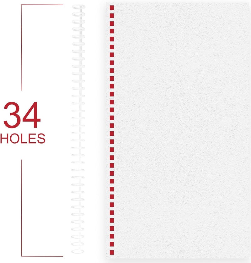 RAYSON Click Binding Spines, 3:1 Pitch, Clear, Binds Up to 120 Sheets, Compatible with A4 and Letter Size Paper, 30-Pack, Reclosable Binding Combs for Presentations & Reports - Image 5